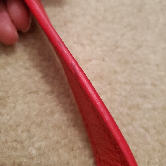 Danier Leather bright coral pink small shoulder crossbody handbag bag pebble - Picture 14 of 16